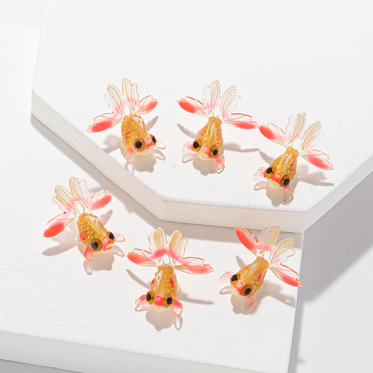 Full Net DIY Accessories Wholesale and Retail Resin Simulation Goldfish Ornament Pendant Keychain Earrings Full Net DIY Accessories Wholesale and Retail Resin Simulation Goldfish Ornament Pendant Keychain Earrings