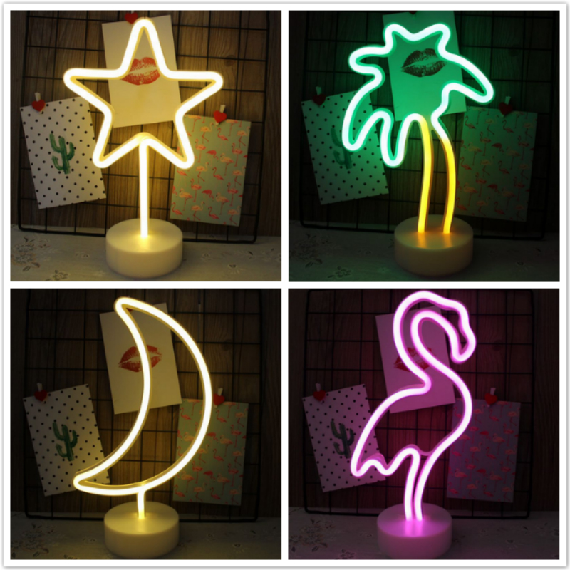 Ins neon love LED love letter love flamingo small night light decoration lights decoration Christmas lights
