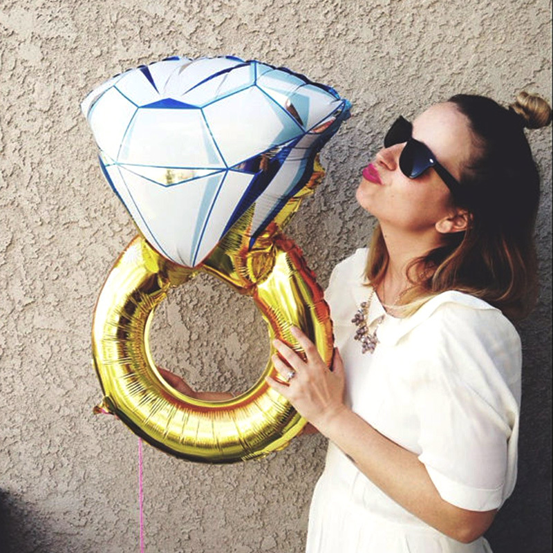 Bachelor Party Balloon Set Rose Gold Bride Tobe Wine Glass Bottle Balloon Diamond Ring Package Cross-Border Hot Sale Bachelor Party Balloon Set Rose Gold Bride Tobe Wine Glass Bottle Balloon Diamond Ring Package Cross-Border Hot Sale