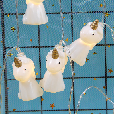 LED unicorn lamp series cute pet animal model children&#039;s room decorative lights Christmas lights series festive lights