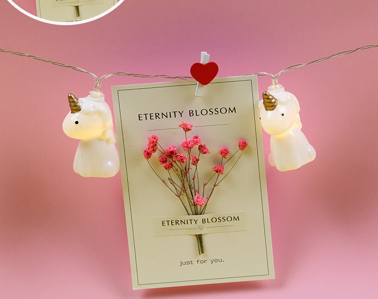 LED unicorn lamp series cute pet animal model children's room decorative lights Christmas lights series festive lights