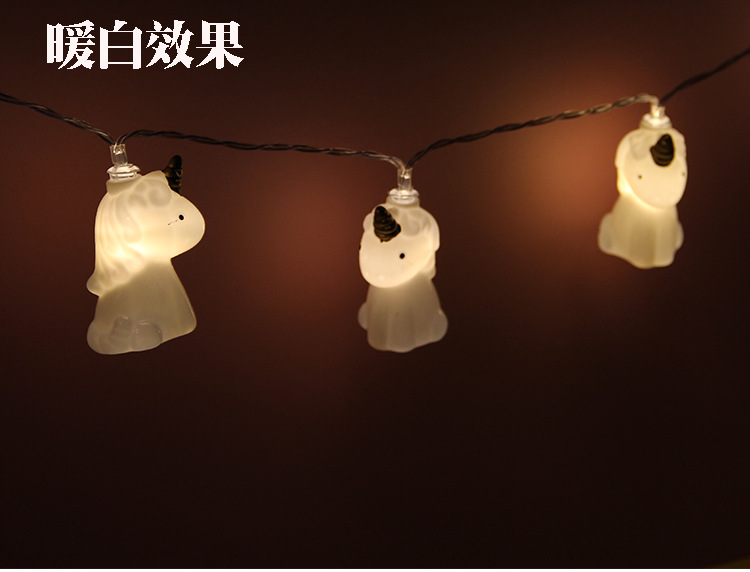 LED unicorn lamp series cute pet animal model children's room decorative lights Christmas lights series festive lights