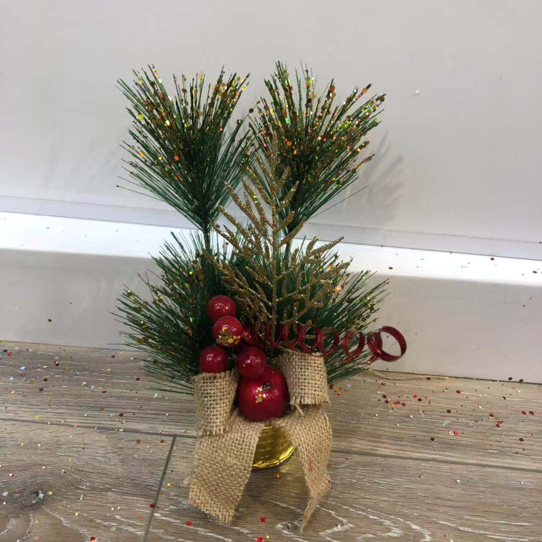 Christmas gift set a pine needle tree miniature pine Christmas Christmas tree flowerpot imitation tree Christmas gift set a pine needle tree miniature pine Christmas Christmas tree flowerpot imitation tree
