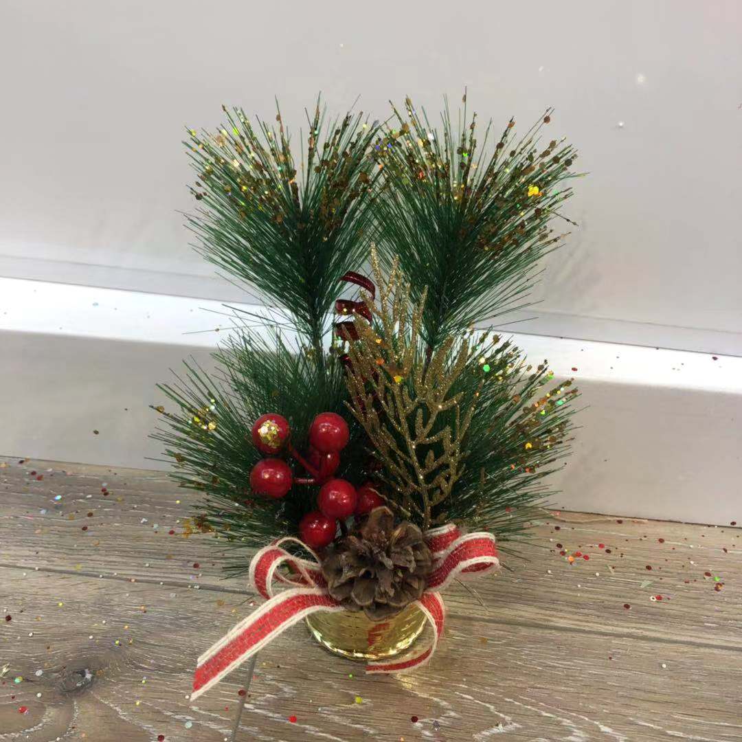 Christmas gift set a pine needle tree miniature pine Christmas Christmas tree flowerpot imitation tree Christmas gift set a pine needle tree miniature pine Christmas Christmas tree flowerpot imitation tree