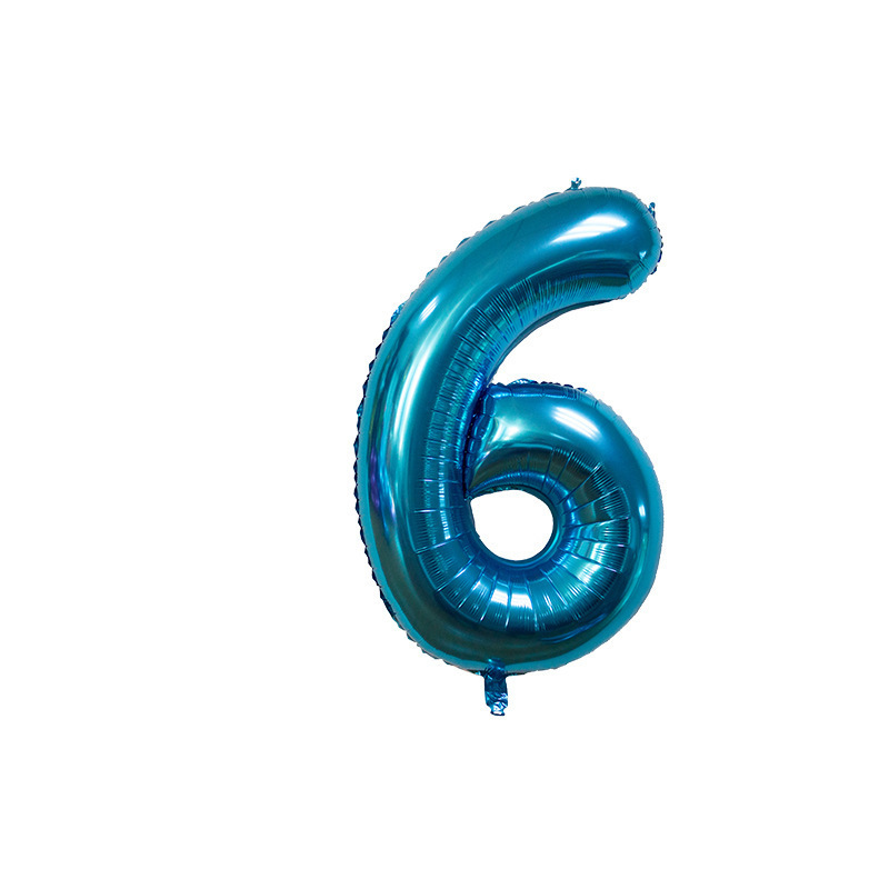 Small Digital 16 Inch American Version Thin Body Decoration Birthday Party Foreign Trade Aluminum Film Balloon Wholesale 16 Digital Balloon