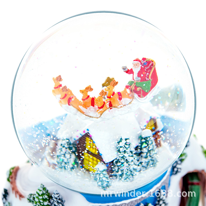 Whole Floating Snowflake Crystal Ball Music Box Music Box Christmas Gift CrossBorder ECommerce