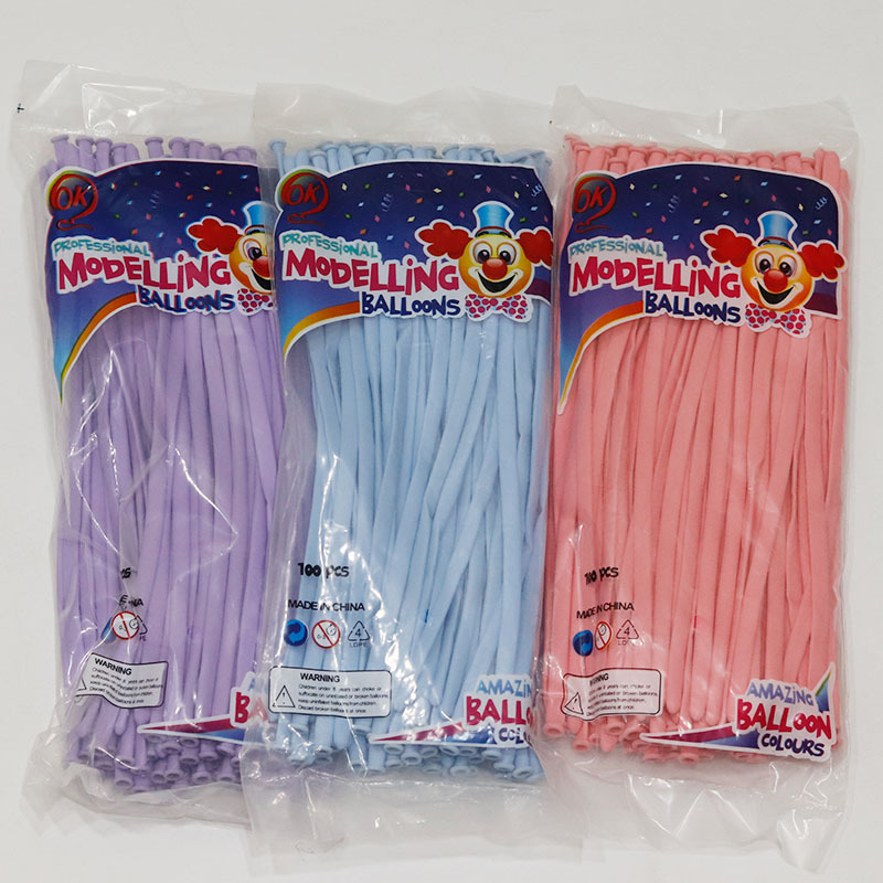 Macaron 260 Long Magic Balloon Children&#039;s Woven Doll Shape Creative Thickening Candy Color Balloon Wholesale