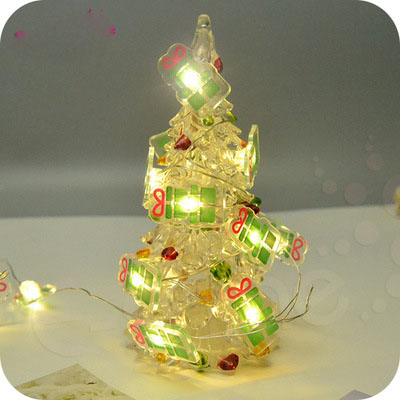 Christmas gift box lights with Christmas decorations and Christmas tree led lights