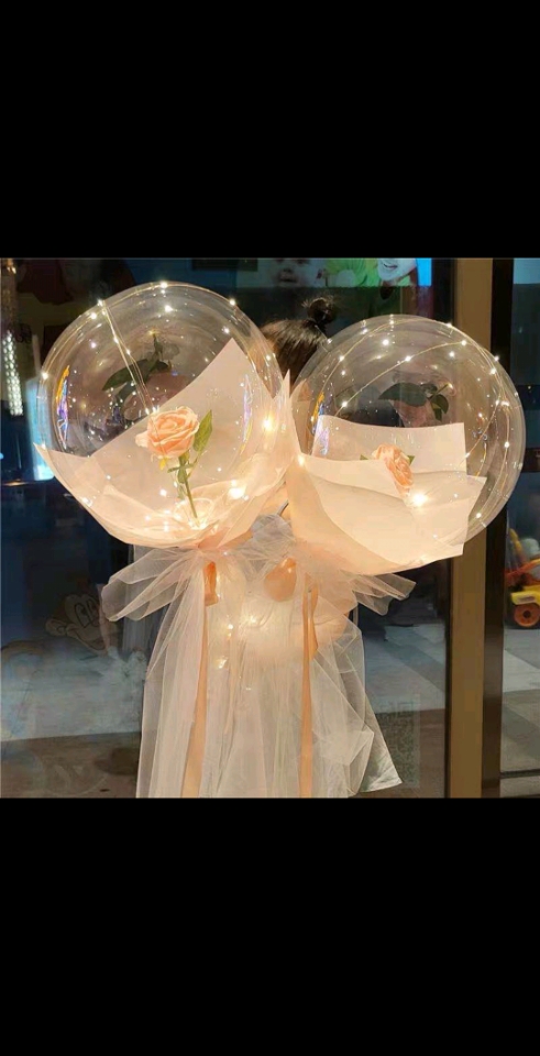New Web celebrity Bob ball belt lamp Bob Ball rose balloon flower night market supply