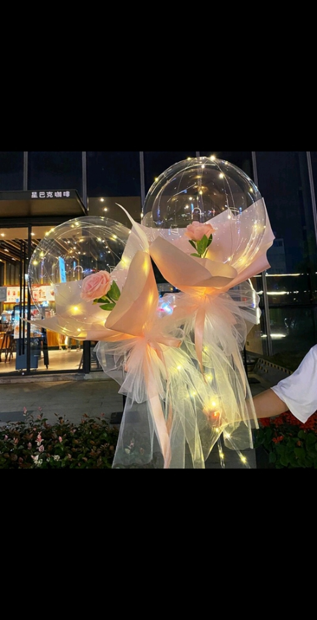 New Web celebrity Bob ball belt lamp Bob Ball rose balloon flower night market supply New Web celebrity Bob ball belt lamp Bob Ball rose balloon flower night market supply
