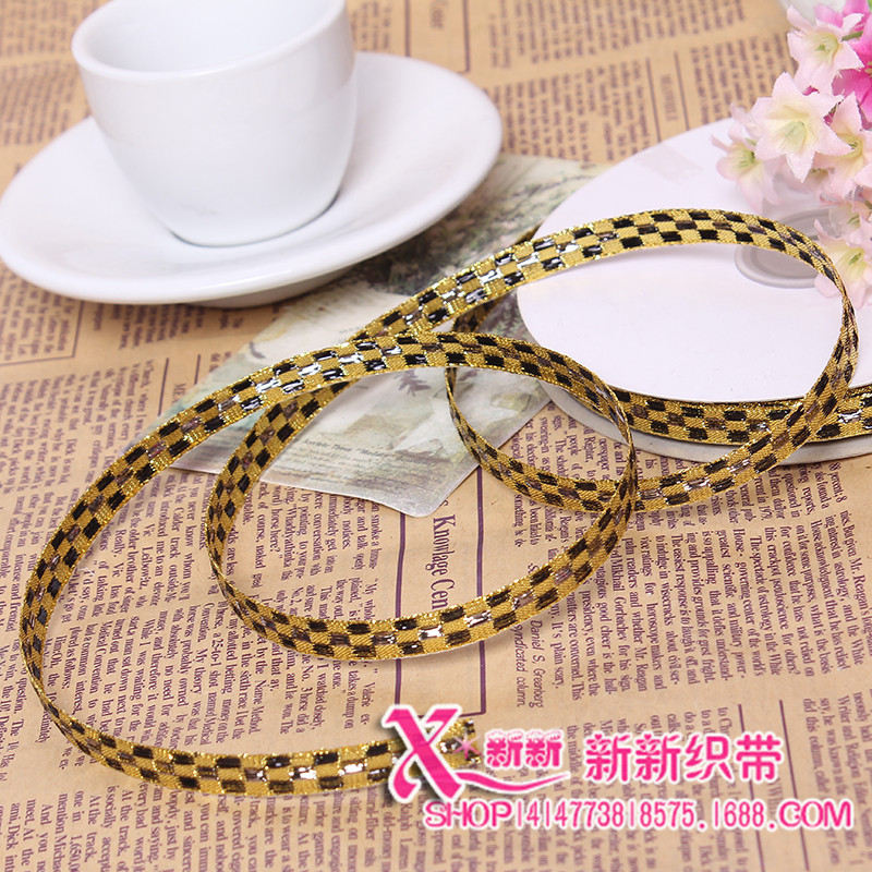 New Christmas Gift Packaging Ribbon 1cm Polyester Ribbon Clothing Accessories Flower Belt Factory Direct Sales