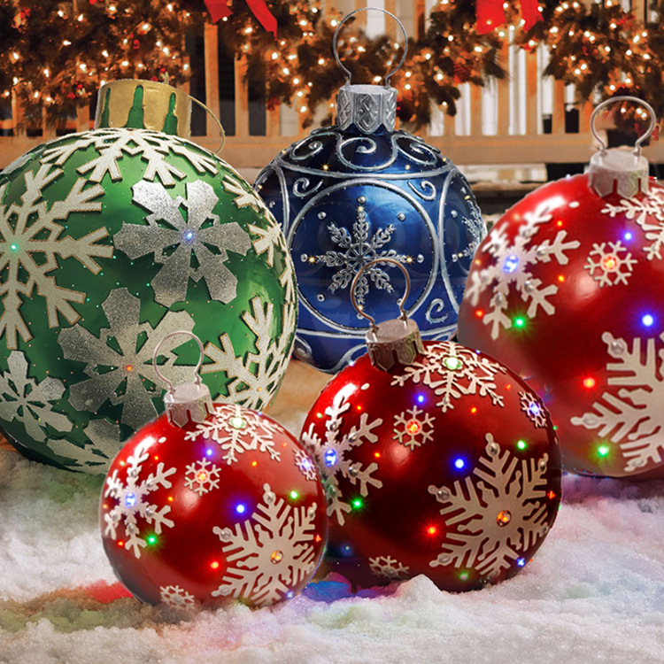 Christmas Jewelry Ball Outdoor Fun Holiday Atmosphere Crafts PVC Inflatable Toy Ball Independent Station Cross-Border Hot