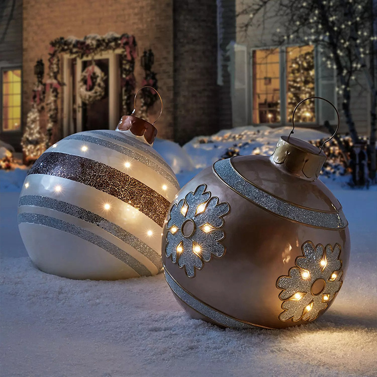 Christmas Jewelry Ball Outdoor Fun Holiday Atmosphere Crafts PVC Inflatable Toy Ball Independent Station Cross-Border Hot