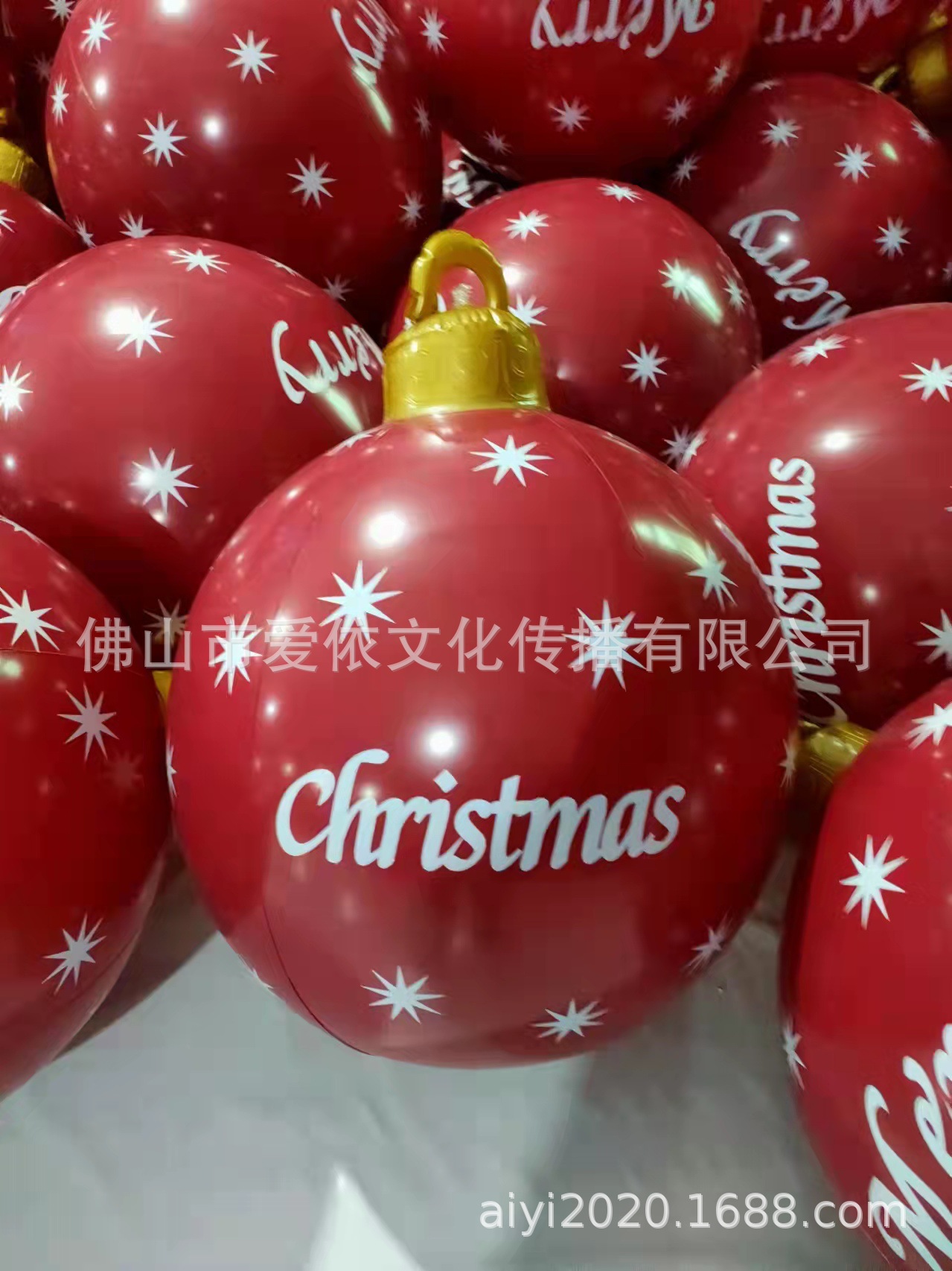 Christmas Jewelry Ball Outdoor Fun Holiday Atmosphere Crafts PVC Inflatable Toy Ball Independent Station Cross-Border Hot
