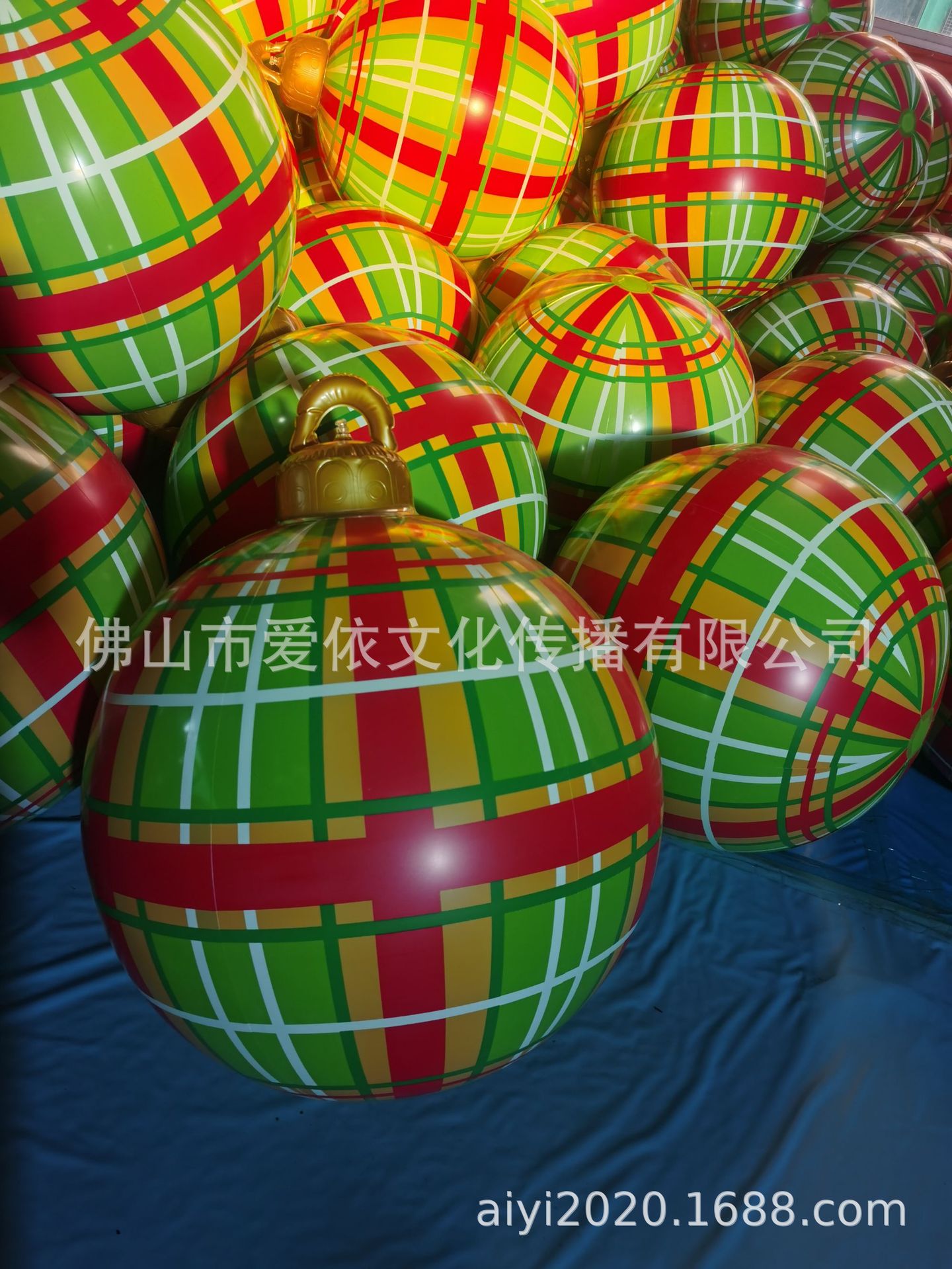 Christmas Jewelry Ball Outdoor Fun Holiday Atmosphere Crafts PVC Inflatable Toy Ball Independent Station Cross-Border Hot