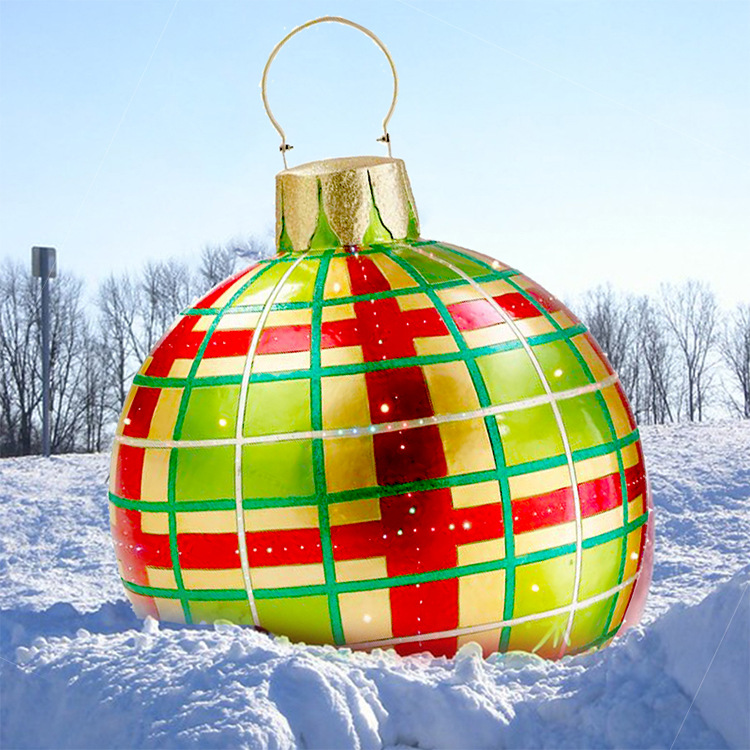 Christmas Jewelry Ball Outdoor Fun Holiday Atmosphere Crafts PVC Inflatable Toy Ball Independent Station Cross-Border Hot