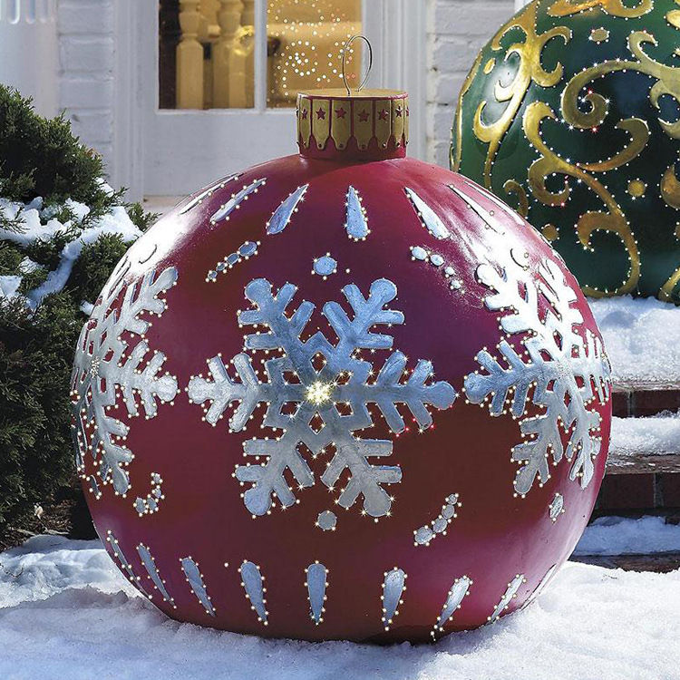 Christmas Jewelry Ball Outdoor Fun Holiday Atmosphere Crafts PVC Inflatable Toy Ball Independent Station Cross-Border Hot