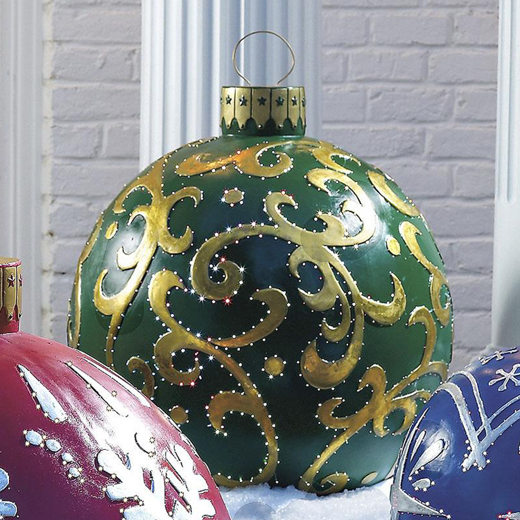 Christmas Jewelry Ball Outdoor Fun Holiday Atmosphere Crafts PVC Inflatable Toy Ball Independent Station Cross-Border Hot
