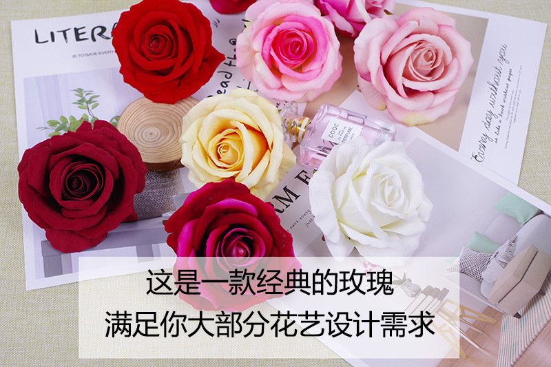 Yibiyi 10cm Wedding Car Christmas 520 Cake Decoration Simulation Flannel Rose Perianth DIY Artificial Flower Yibiyi 10cm Wedding Car Christmas 520 Cake Decoration Simulation Flannel Rose Perianth DIY Artificial Flower