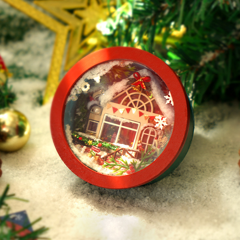 Tianyu DIY Cottage TH11 Flower round Small Box Christmas Style Hand-Assembled Creative Gift for Making Toy Model