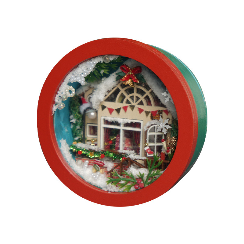 Tianyu DIY Cottage TH11 Flower round Small Box Christmas Style Hand-Assembled Creative Gift for Making Toy Model