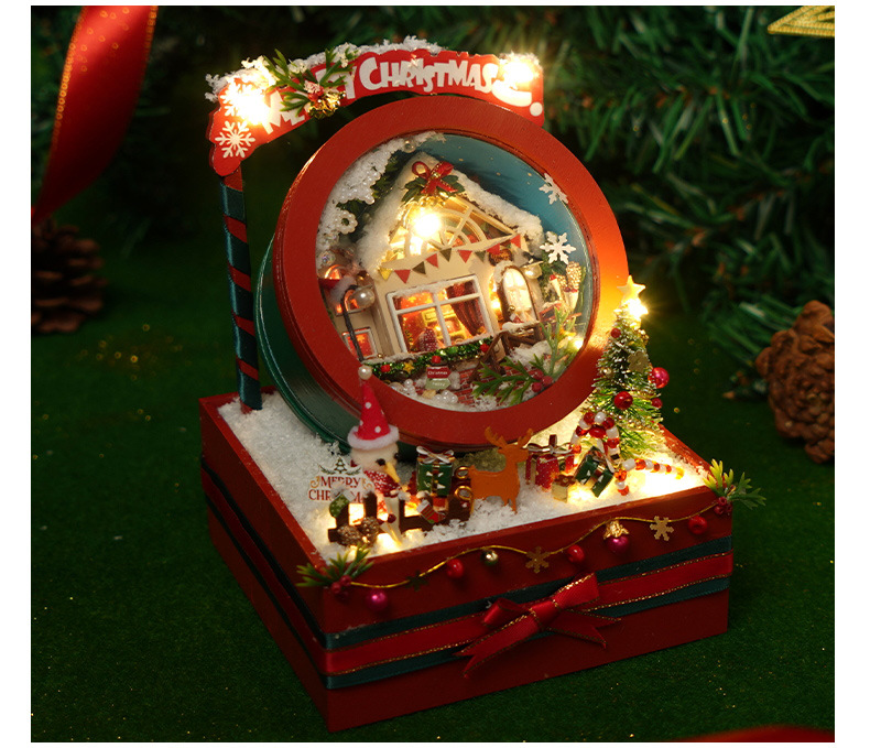 Tianyu DIY Cottage TH11 Flower round Small Box Christmas Style Hand-Assembled Creative Gift for Making Toy Model Tianyu DIY Cottage TH11 Flower round Small Box Christmas Style Hand-Assembled Creative Gift for Making Toy Model