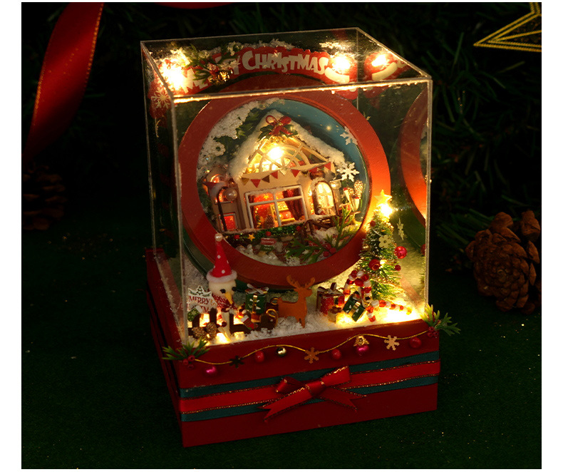 Tianyu DIY Cottage TH11 Flower round Small Box Christmas Style Hand-Assembled Creative Gift for Making Toy Model Tianyu DIY Cottage TH11 Flower round Small Box Christmas Style Hand-Assembled Creative Gift for Making Toy Model