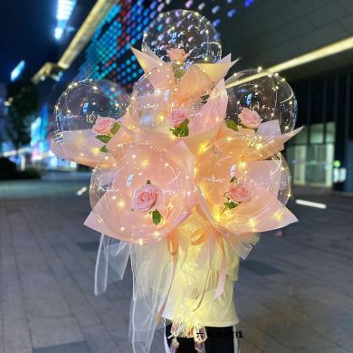 New Internet Celebrity Bounce Ball Rose Balloon Stall Night Market Birthday Party Decorative Festival Balloon Manufacturer