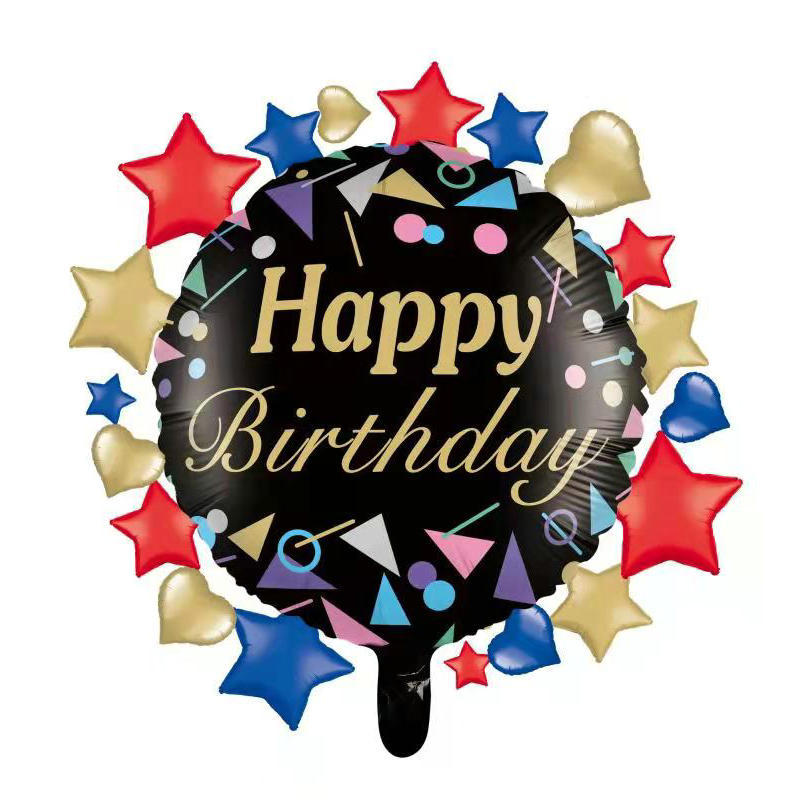 New English Spanish Birthday XINGX Aluminum Foil Balloon Children&#039;s Birthday Party Decoration Supplies Cloth Exhibition Decoration