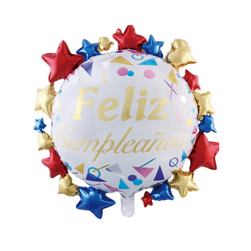 New English Spanish Birthday XINGX Aluminum Foil Balloon Children's Birthday Party Decoration Supplies Cloth Exhibition Decoration New English Spanish Birthday XINGX Aluminum Foil Balloon Children's Birthday Party Decoration Supplies Cloth Exhibition Decoration
