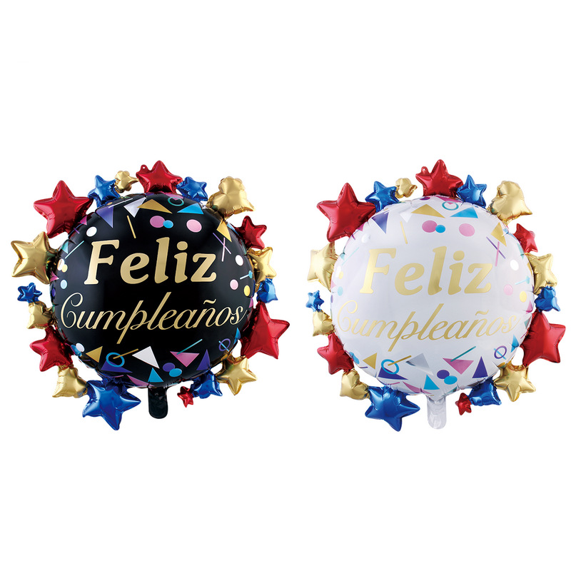 New English Spanish Birthday XINGX Aluminum Foil Balloon Children's Birthday Party Decoration Supplies Cloth Exhibition Decoration New English Spanish Birthday XINGX Aluminum Foil Balloon Children's Birthday Party Decoration Supplies Cloth Exhibition Decoration