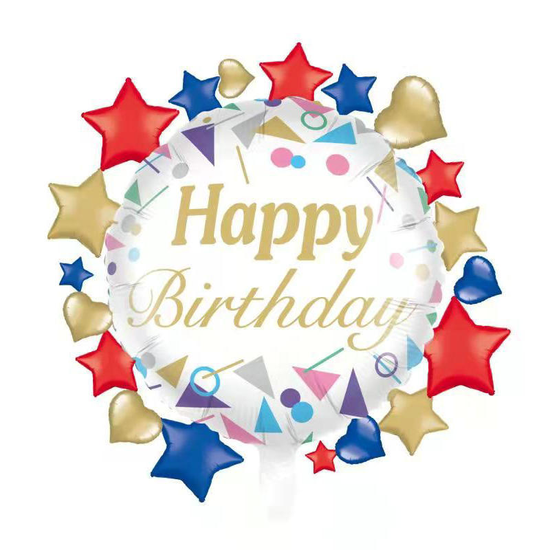 New English Spanish Birthday XINGX Aluminum Foil Balloon Children's Birthday Party Decoration Supplies Cloth Exhibition Decoration New English Spanish Birthday XINGX Aluminum Foil Balloon Children's Birthday Party Decoration Supplies Cloth Exhibition Decoration