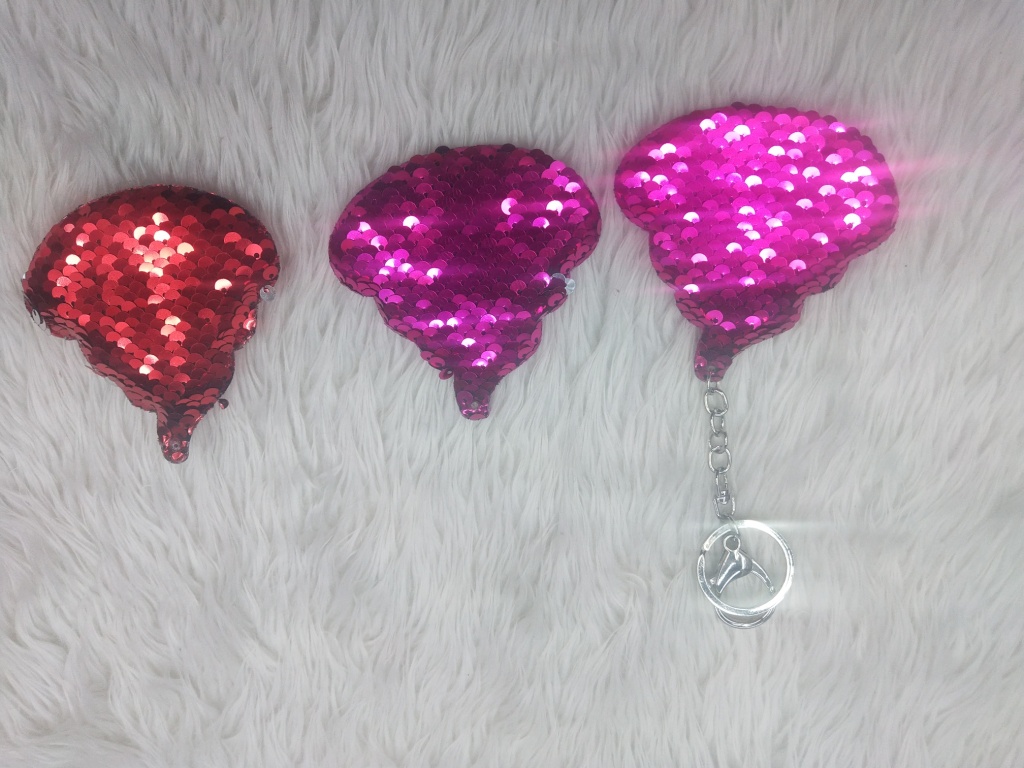 Sequins Animal Christmas Tree Lipstick Poo Flowers Print Key Buckle Sequins Animal Christmas Tree Lipstick Poo Flowers Print Key Buckle