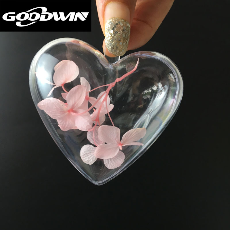 Transparent Christmas Ball Decorative Hanging Ball HeartShaped Candy Candy Box Preserved Fresh Flower Hanging Ball PS