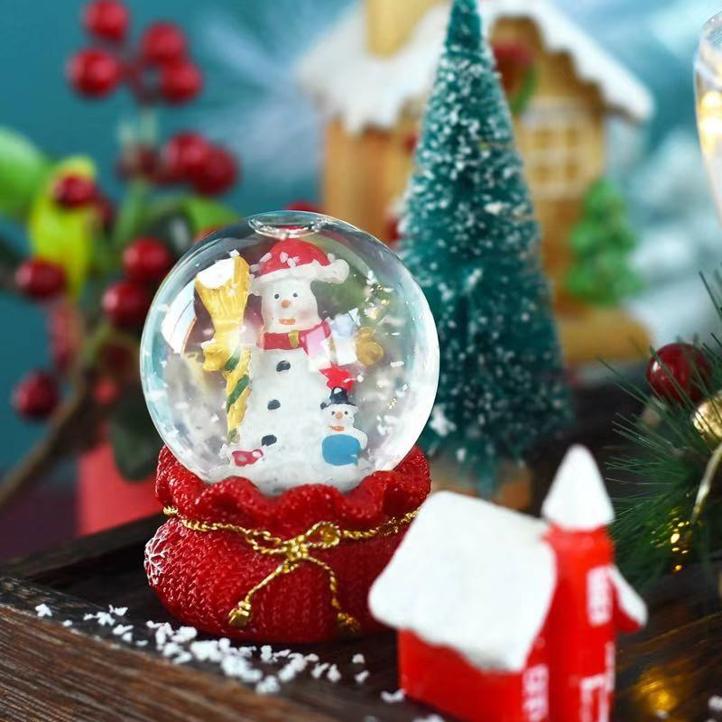 Christmas Crystal Ball Decoration Baking Cake Topper Santa Claus Sled Gift Bag Decoration Dessert Table Doll Christmas Crystal Ball Decoration Baking Cake Topper Santa Claus Sled Gift Bag Decoration Dessert Table Doll
