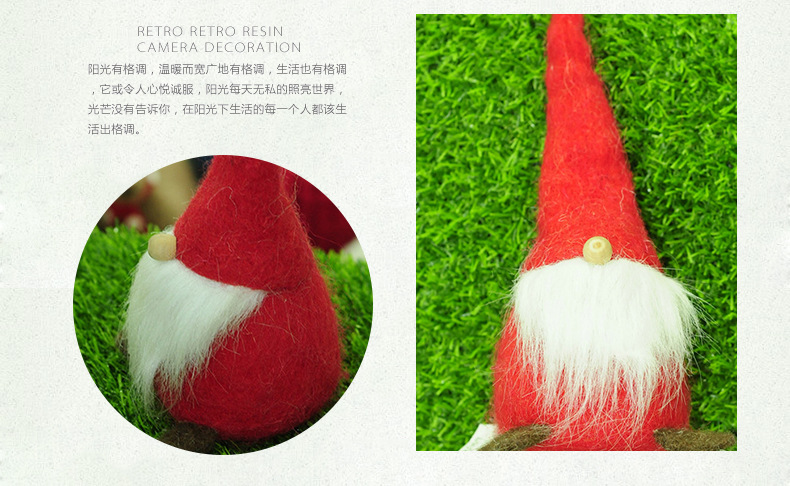 Poke Handmade Wool Felt Decoration Santa Claus Decoration Factory Customized Creative Photography Props Crafts