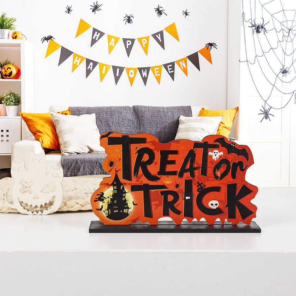 2021 New Halloween Pumpkin Wooden Decoration Home Festival Decoration Supplies Bar Party Scene Layout