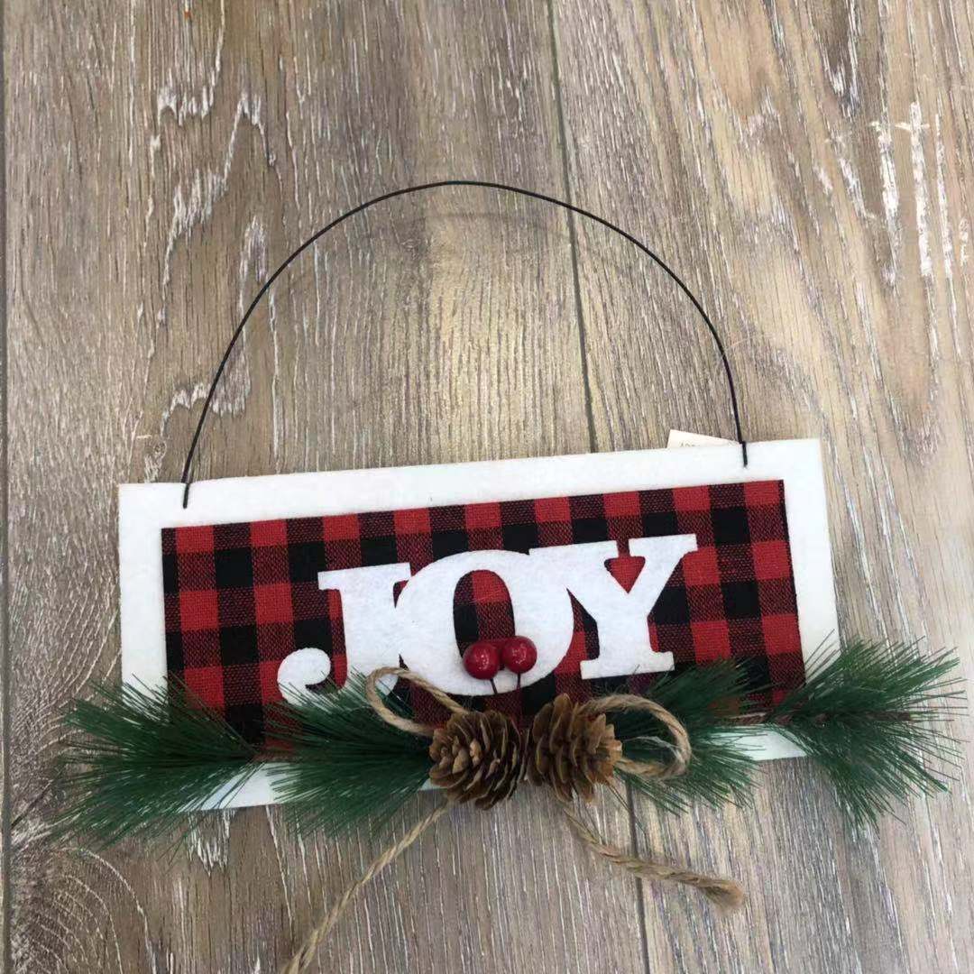 Merry Christmas letter cloth pendant Christmas tree pendant