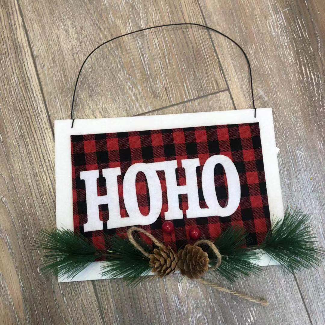 Merry Christmas letter cloth pendant Christmas tree pendant Merry Christmas letter cloth pendant Christmas tree pendant