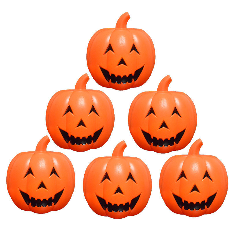 Pumpkin Lamp Halloween Pumpkin Bucket Decorative Supplies Props Pumpkin Luminous Plastic Large Pumpkin Lamp Voice Control