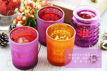Factory direct European style style christmas snowflake reindeer tea candle cup and Santa Claus