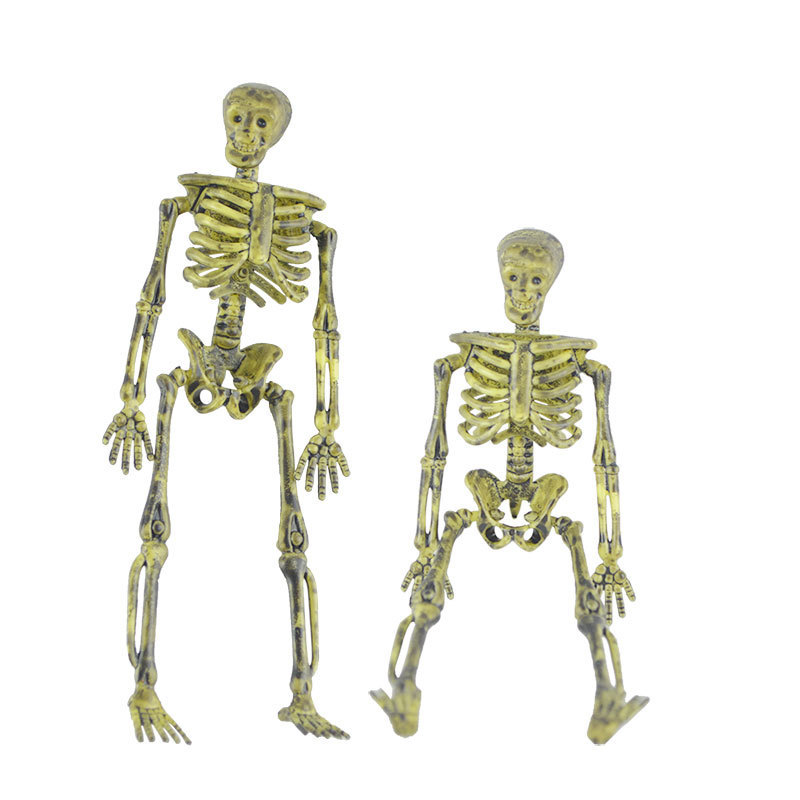 Halloween Decoration and Layout Supplies Ghost Festival Scary Horror Skull Skeleton Decoration Distressed Color Decorative Skeleton Props