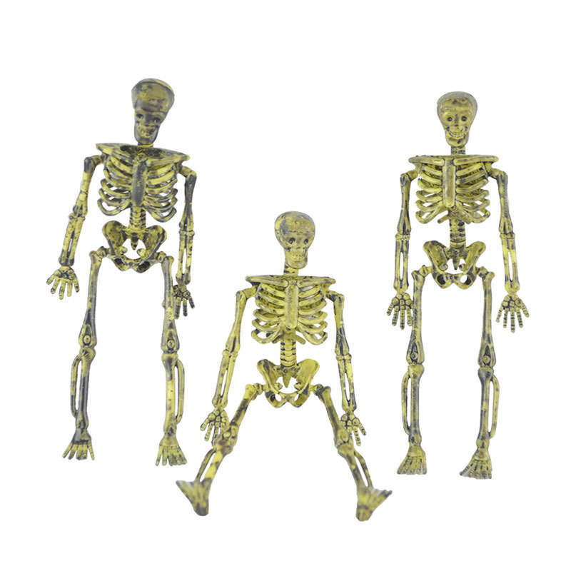 Halloween Decoration and Layout Supplies Ghost Festival Scary Horror Skull Skeleton Decoration Distressed Color Decorative Skeleton Props