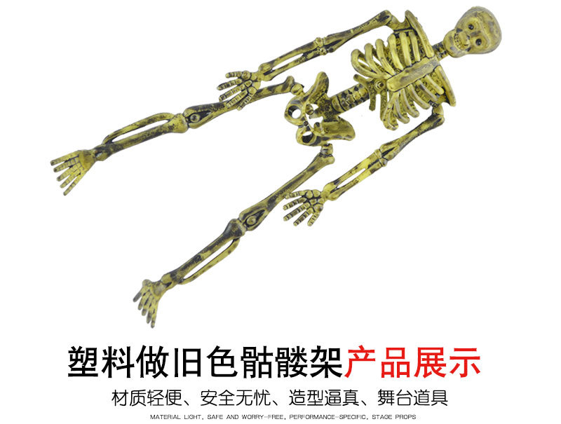 Halloween Decoration and Layout Supplies Ghost Festival Scary Horror Skull Skeleton Decoration Distressed Color Decorative Skeleton Props Halloween Decoration and Layout Supplies Ghost Festival Scary Horror Skull Skeleton Decoration Distressed Color Decorative Skeleton Props