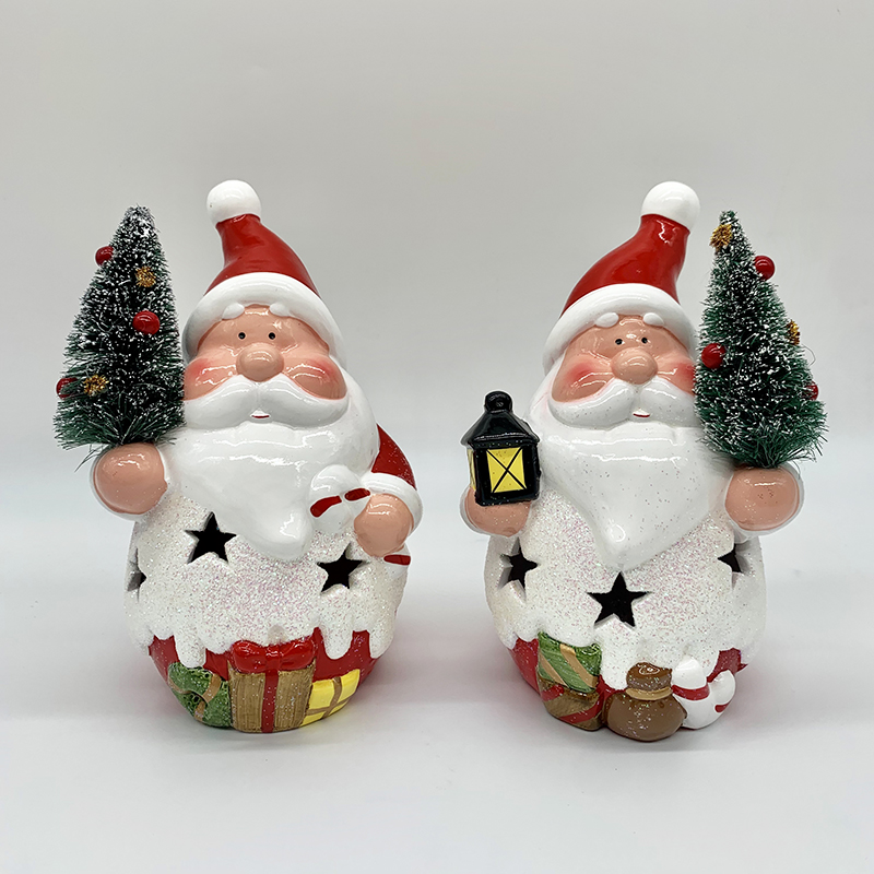 Christmas Ceramic Crafts Santa Claus Snowman LED light Desktop Decoration Bar Shop Window Home Decoration Ornaments Christmas Ceramic Crafts Santa Claus Snowman LED light Desktop Decoration Bar Shop Window Home Decoration Ornaments