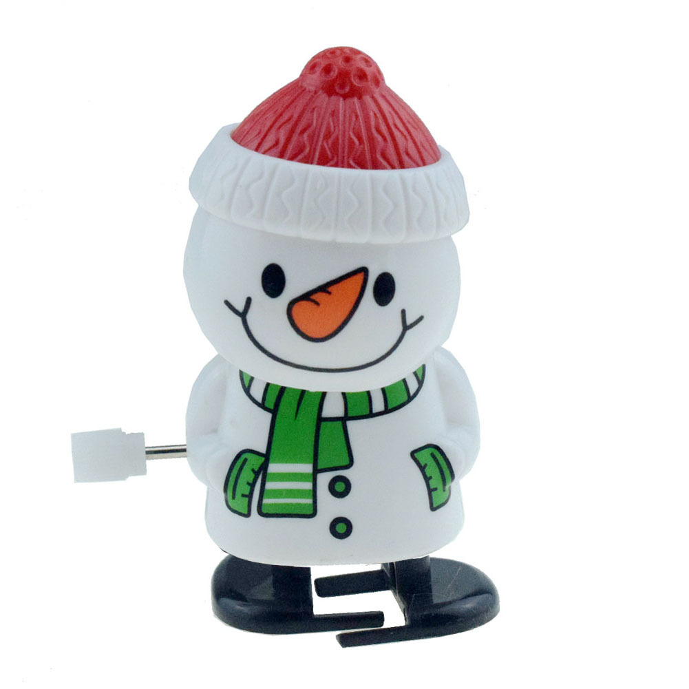 Cute Clockwork Santa Claus Shaking His Head Walking Winding Santa Claus Snowman Toy Chain Elk Cross-Border Supply