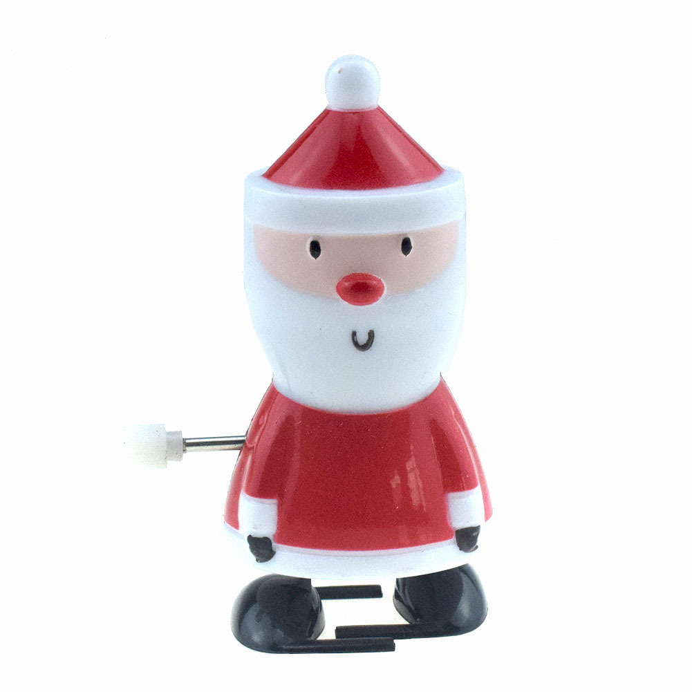 Cute Clockwork Santa Claus Shaking His Head Walking Winding Santa Claus Snowman Toy Chain Elk Cross-Border Supply