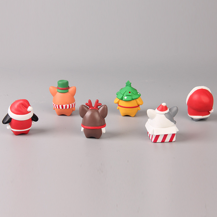 6 Christmas Dog Hand-Made Anime Peripheral Cartoon Christmas Christmas Tree Santa Claus Puppy Doll Ornaments
