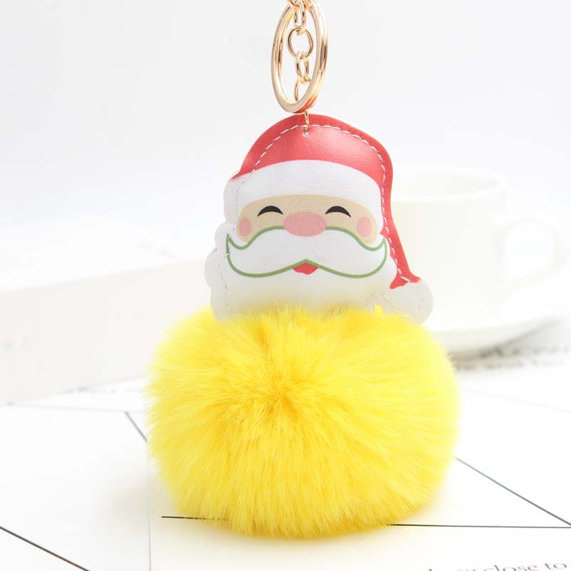 Koorol Cartoon Santa Claus Plush Pendant Santa Claus Fur Ball Keychain Cellphone Car Bag Ornaments Koorol Cartoon Santa Claus Plush Pendant Santa Claus Fur Ball Keychain Cellphone Car Bag Ornaments