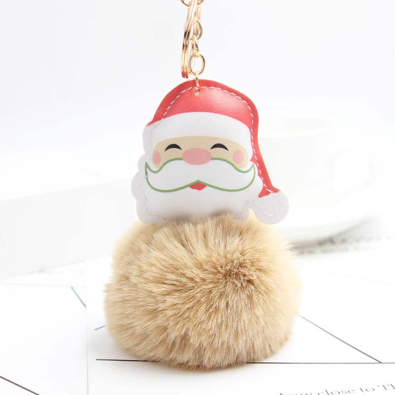 Koorol Cartoon Santa Claus Plush Pendant Santa Claus Fur Ball Keychain Cellphone Car Bag Ornaments Koorol Cartoon Santa Claus Plush Pendant Santa Claus Fur Ball Keychain Cellphone Car Bag Ornaments